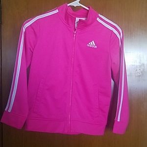 Hot pink Adidas zip up